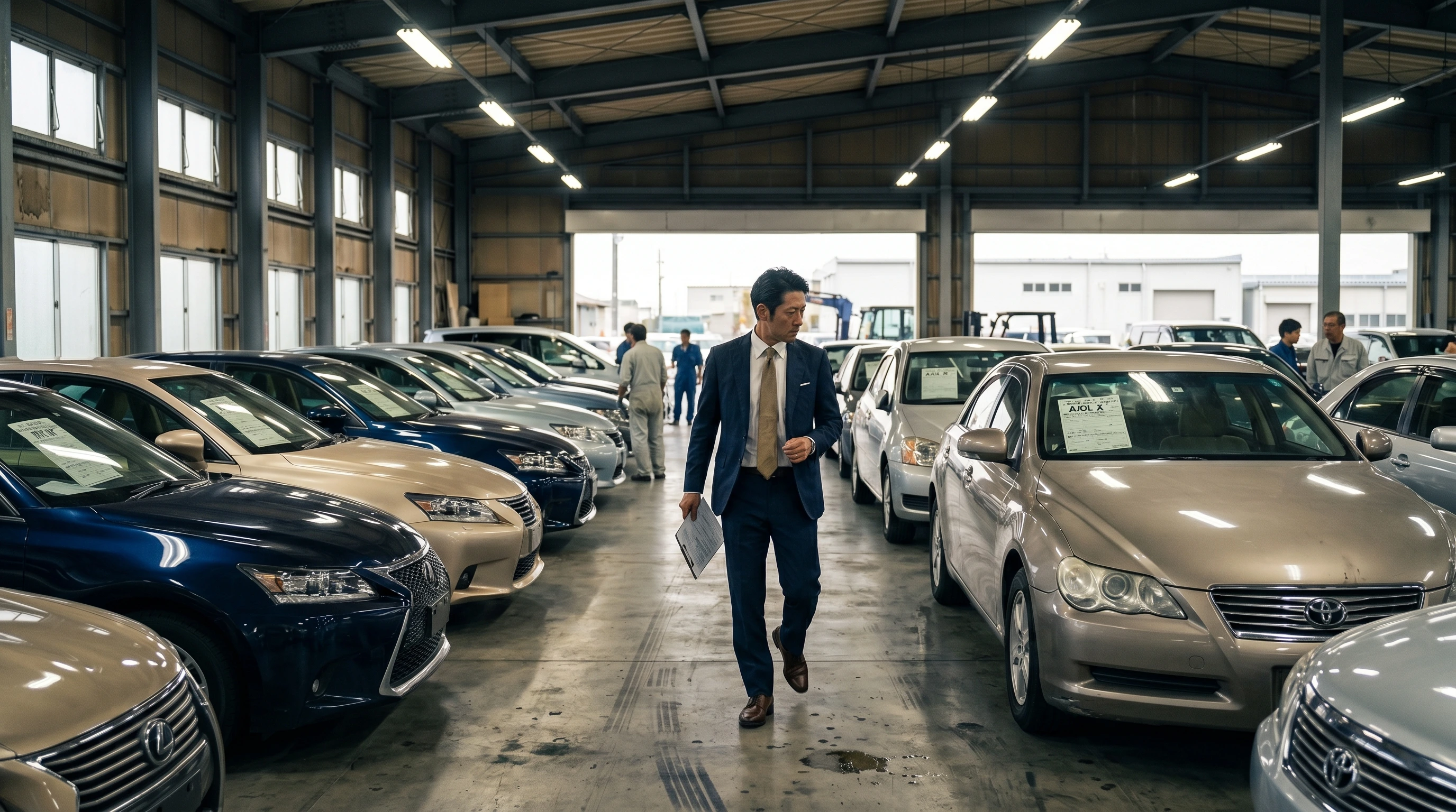 Eisen Corporation Japan auction yard — used car export